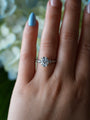 Willow | 2ct Oval Lab diamond, Moissanite, White Yellow Gold Leaves