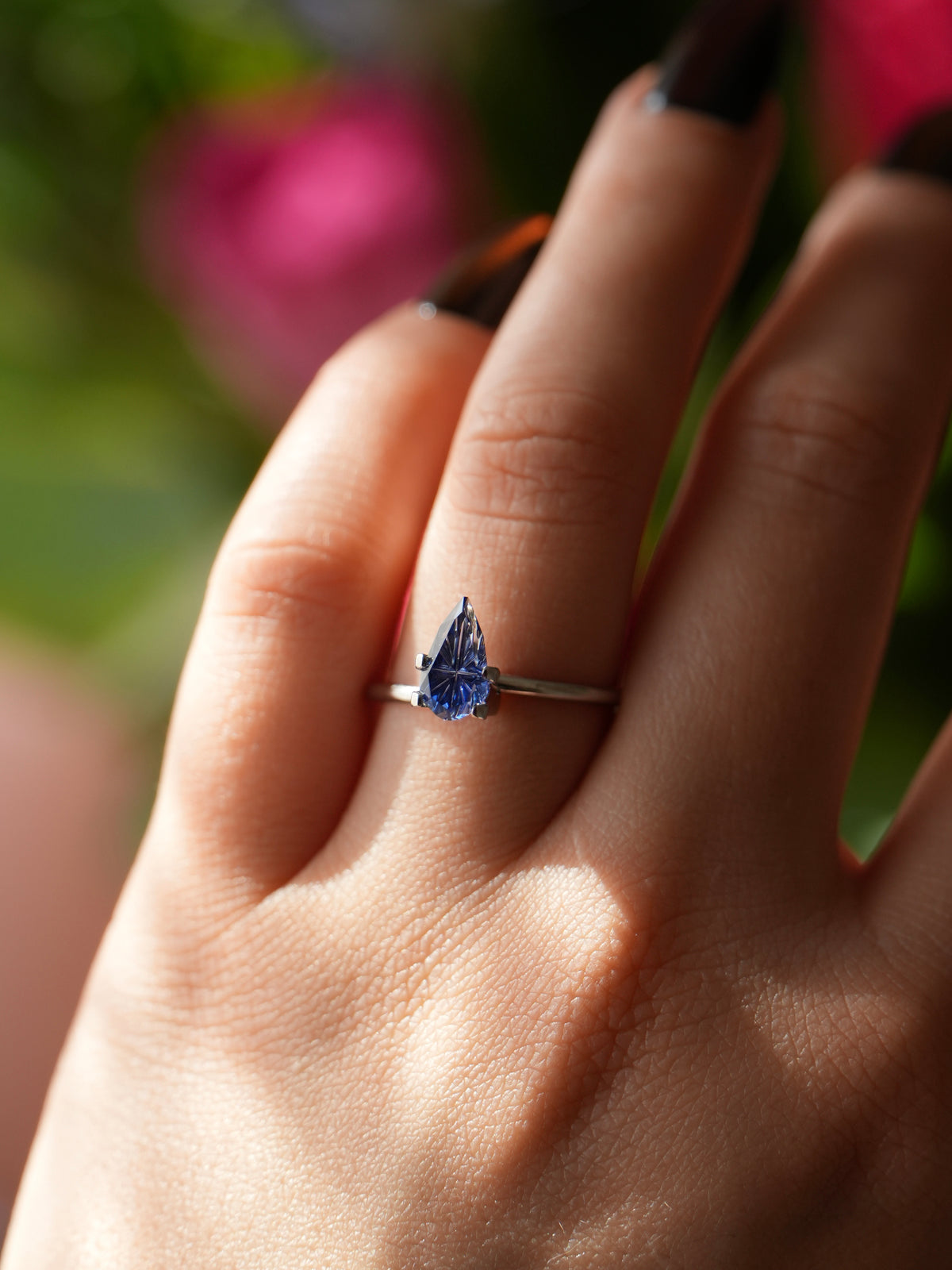 1.16ct Two toned Blue lab sapphire Fantasy cut