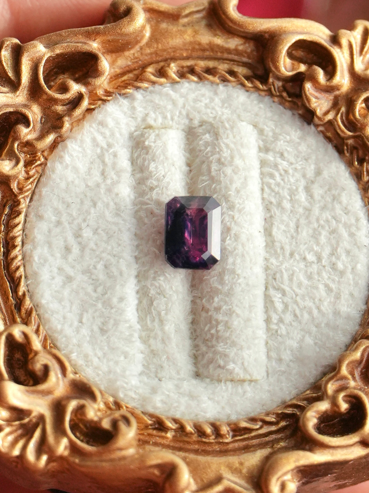 Rare 1.07ct Natural WINZA Sapphire Blue Pink UNTREATED Octagon Cut 6.4x4.8mm