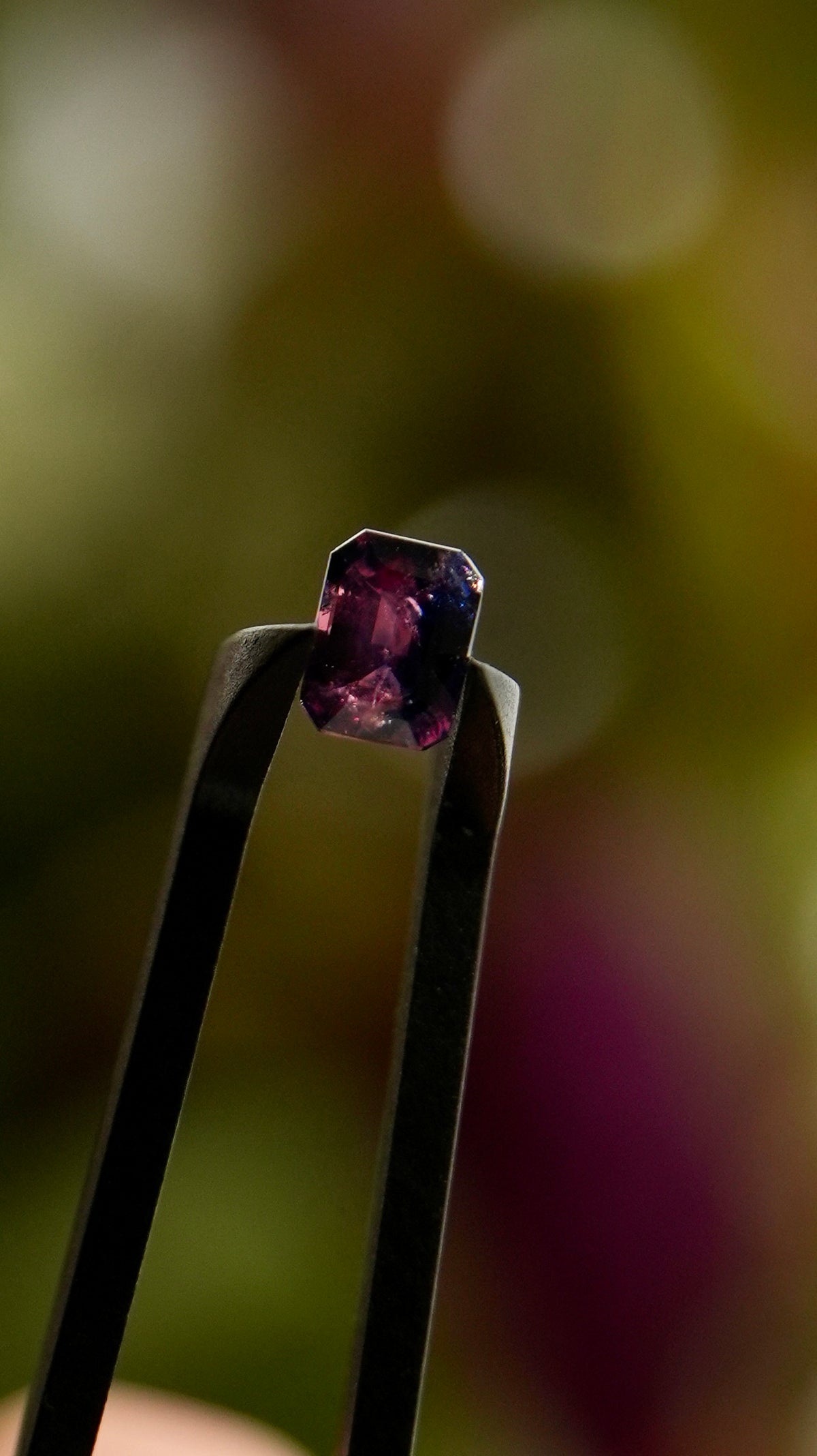 Rare 1.07ct Natural WINZA Sapphire Blue Pink UNTREATED Octagon Cut 6.4x4.8mm