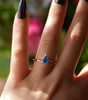 1.16ct Two toned Blue lab sapphire Fantasy cut