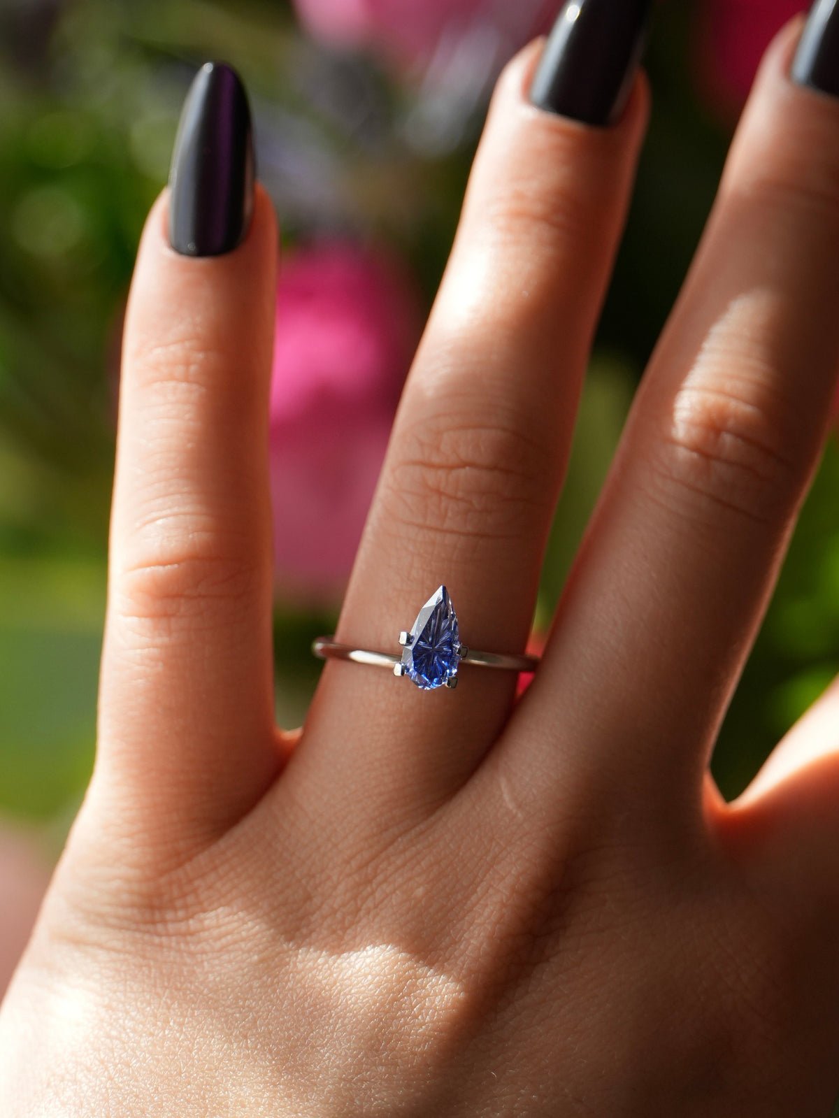 1.16ct Two toned Blue lab sapphire Fantasy cut