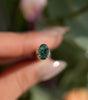 Fantasy cut Oval Lab Green Sapphire 9x6mm