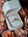 Regal | Green Moissanite, Pink Lab Sapphire & Lab Diamonds