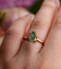 Fantasy cut Oval Lab Green Sapphire 9x6mm
