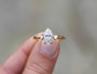 Eden | Moissanite Marquise 14ct Gold Leaves