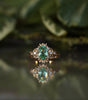 Laurel | Green Lab Sapphire 6x9mm & Lab Diamonds