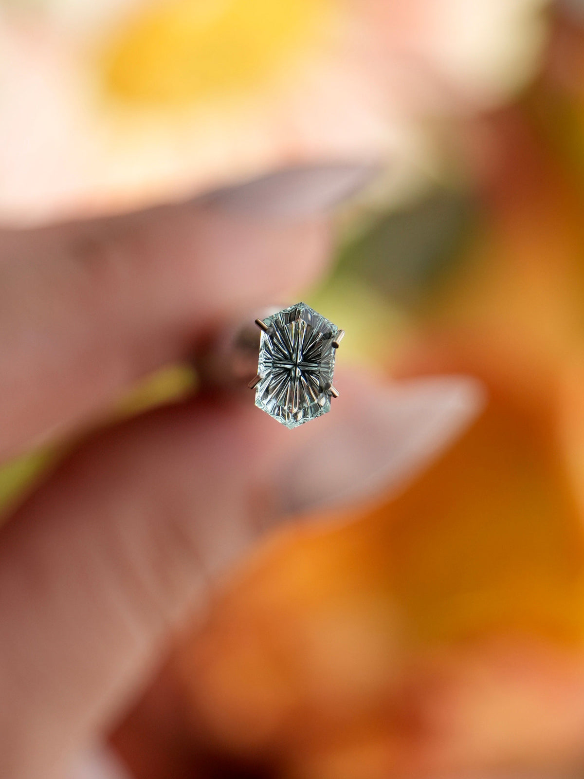 Natural Aquamarine Dutch Marquise fantasy cut