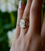 Dahlienne | 2ct Oval Diamond Bezel 14ct yellow gold ring