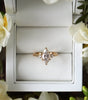Willow | Marquise Moissanite, Lab Diamond Gold Leaves
