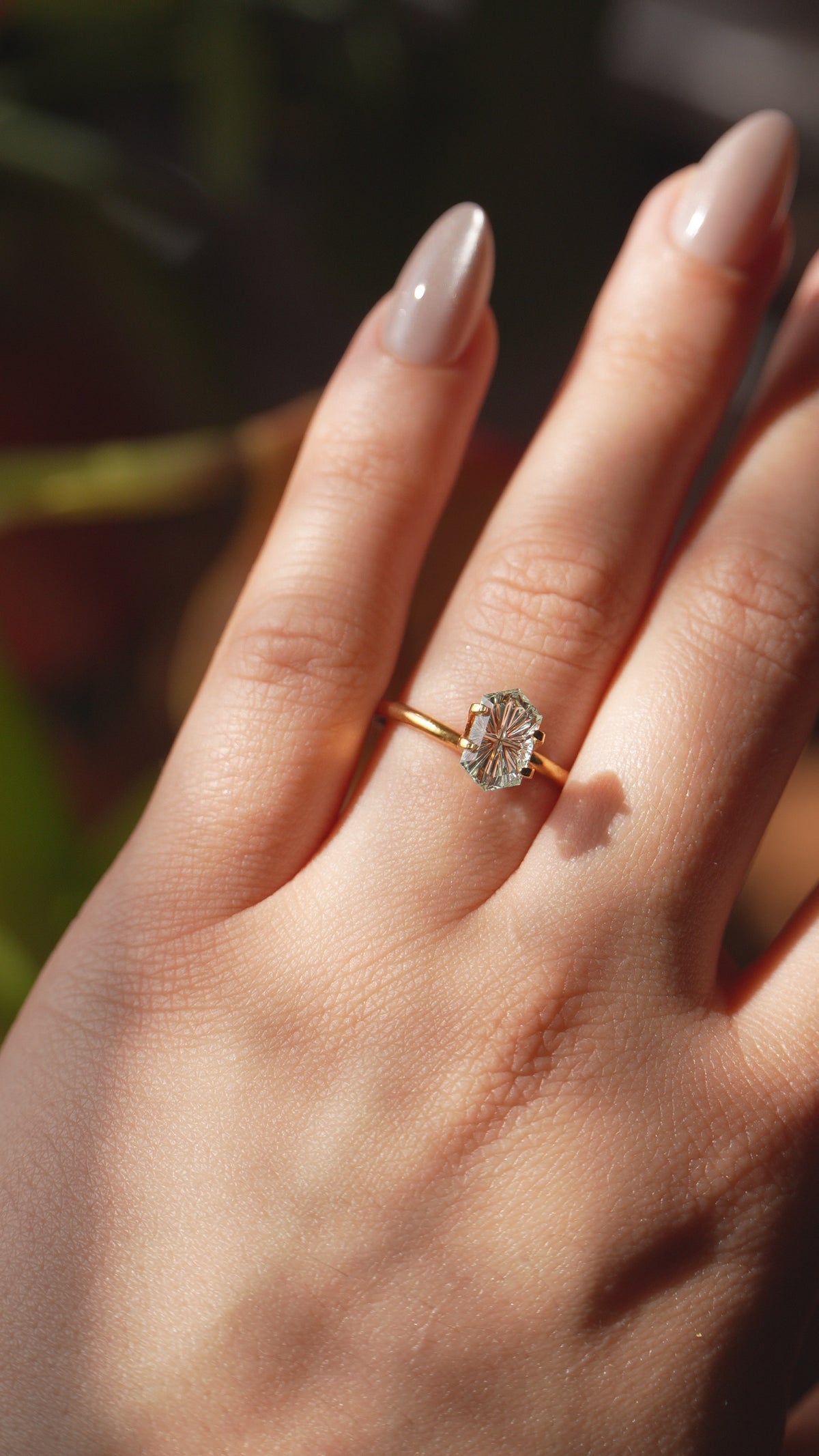 Natural Aquamarine Dutch Marquise fantasy cut